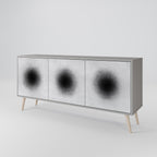 BLACK HOLE Sideboard mit 3 Türen in Grau