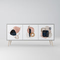 COLORFUL SHAPES Sideboard mit 3 Türen in Grau