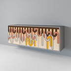 COLORFUL STRINGS Sideboard mit 3 Türen in Grau