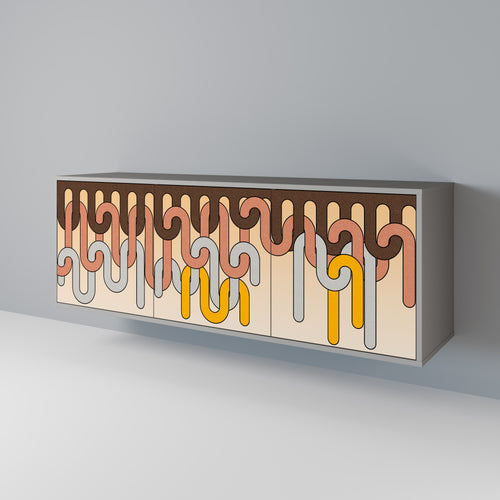 COLORFUL STRINGS 3-Door Sideboard