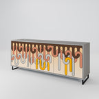 COLORFUL STRINGS Sideboard mit 3 Türen in Grau