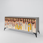 COLORFUL STRINGS Sideboard mit 3 Türen in Grau