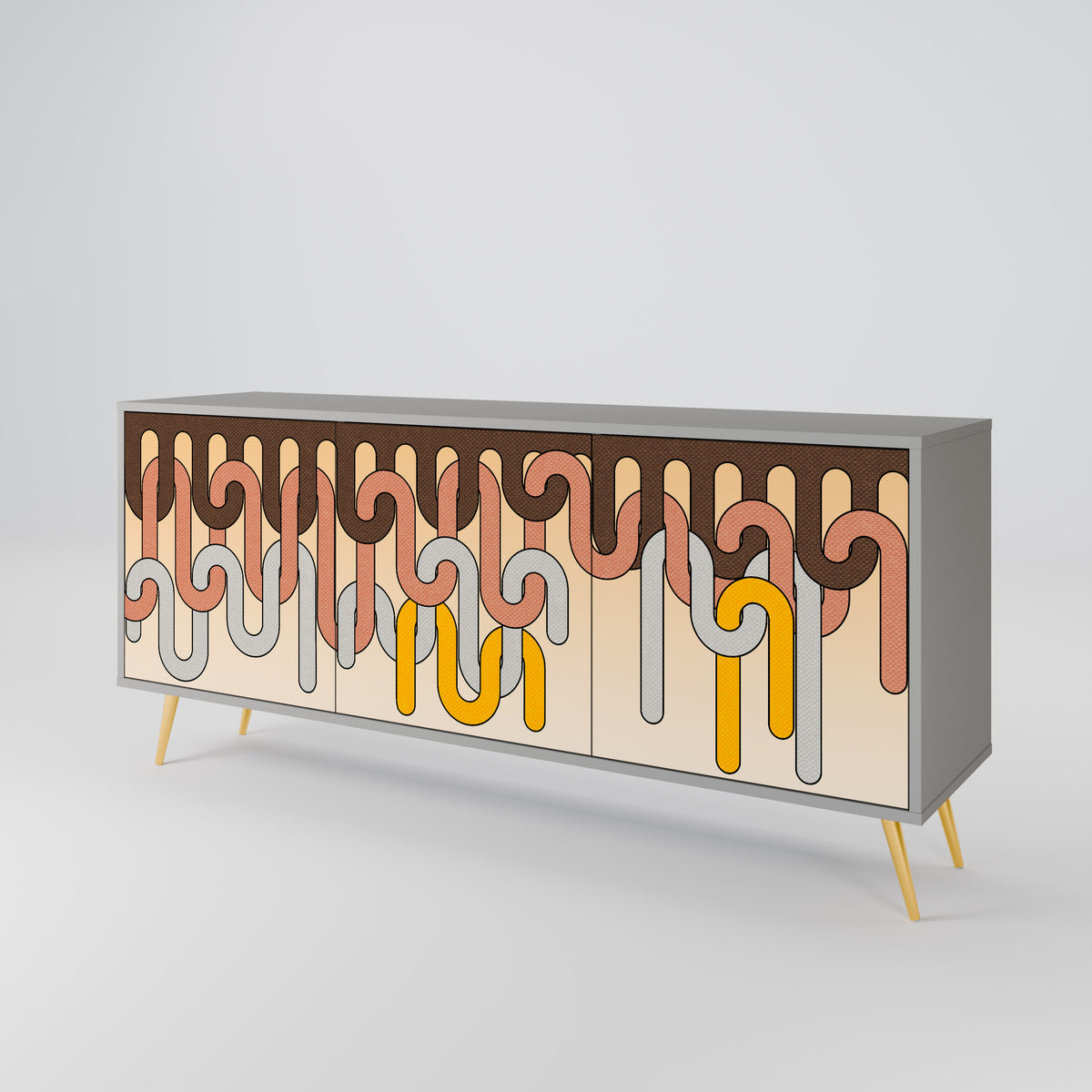 COLORFUL STRINGS 3-türiges Sideboard
