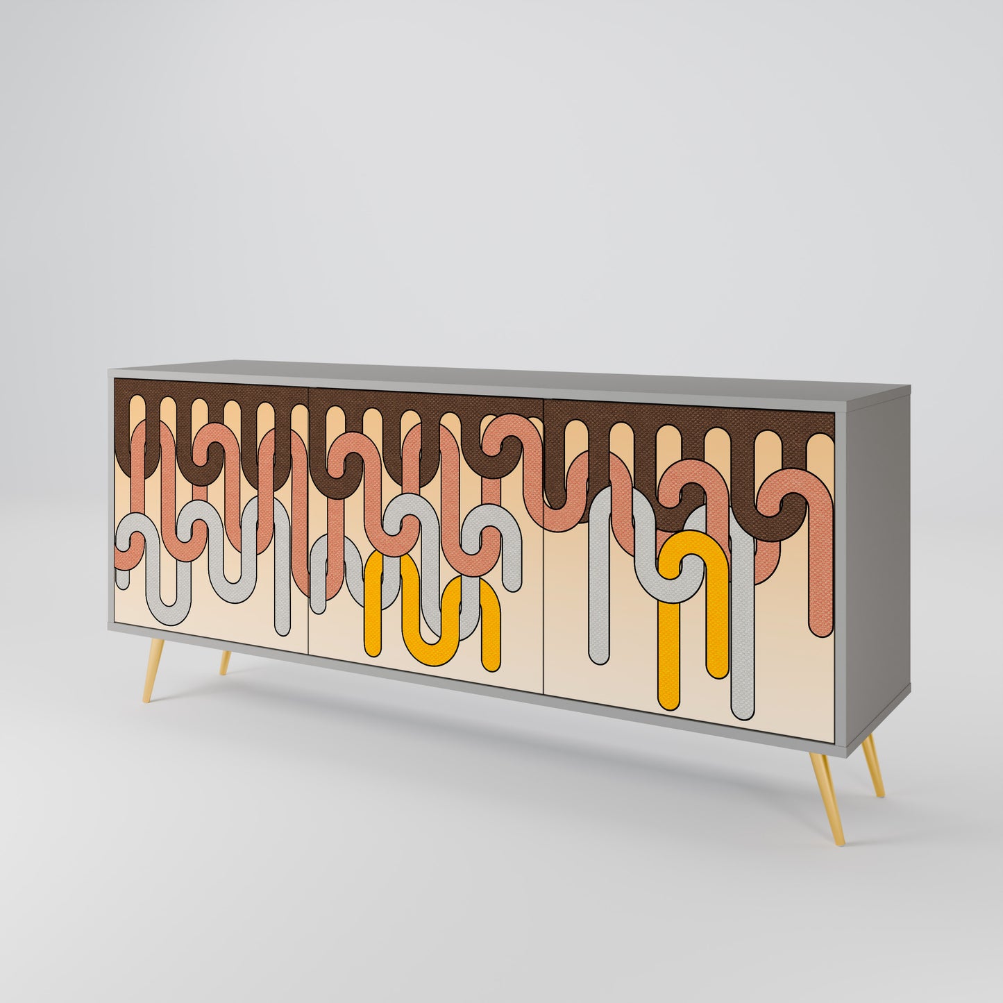 COLORFUL STRINGS 3-türiges Sideboard