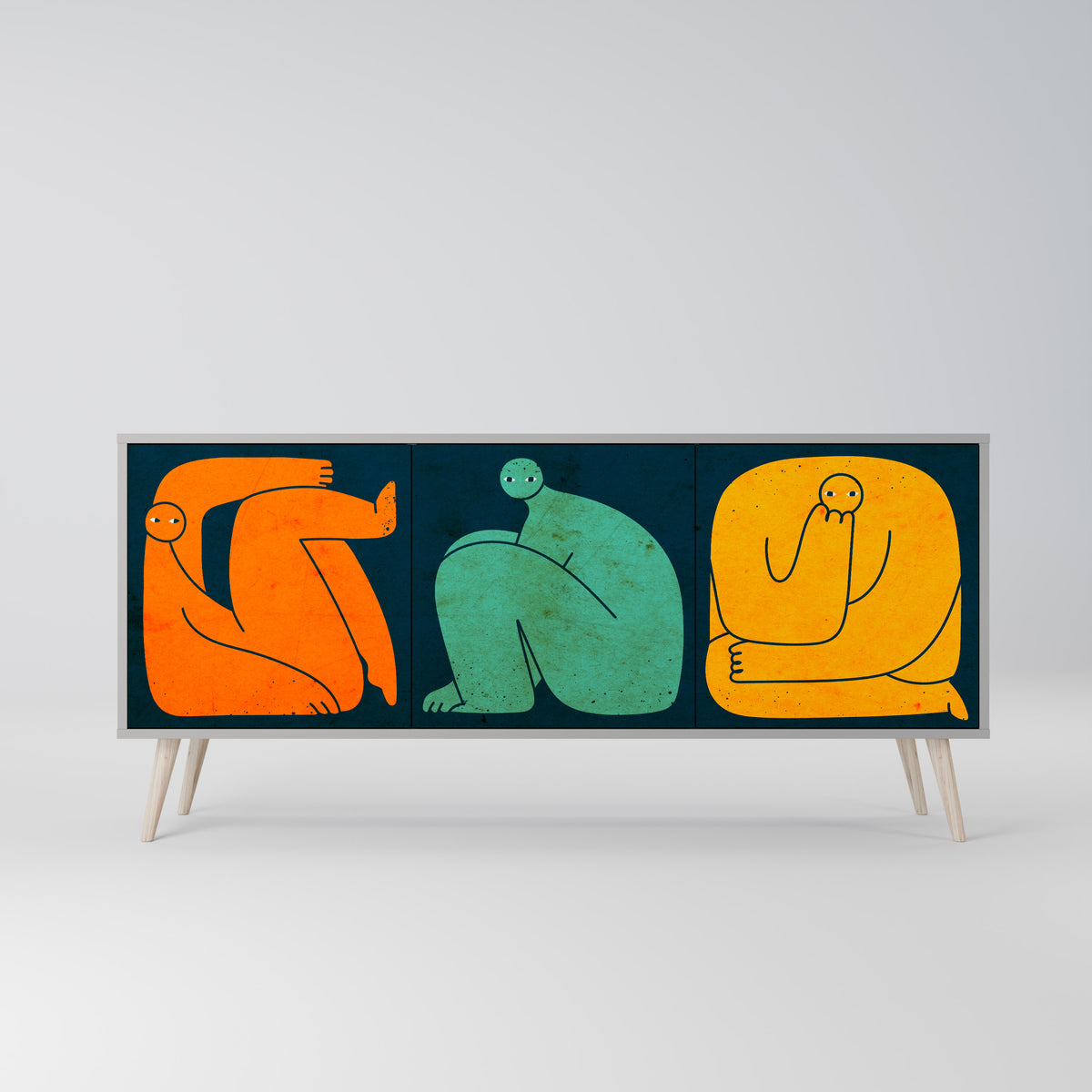 TOGETHER BUT SEPARATELY 3-Door Sideboard