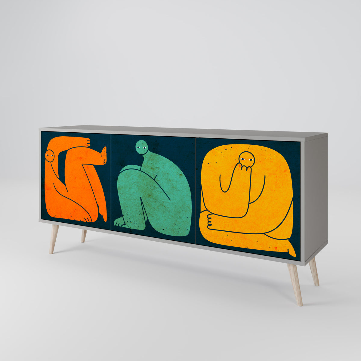TOGETHER BUT SEPARATELY 3-türiges Sideboard