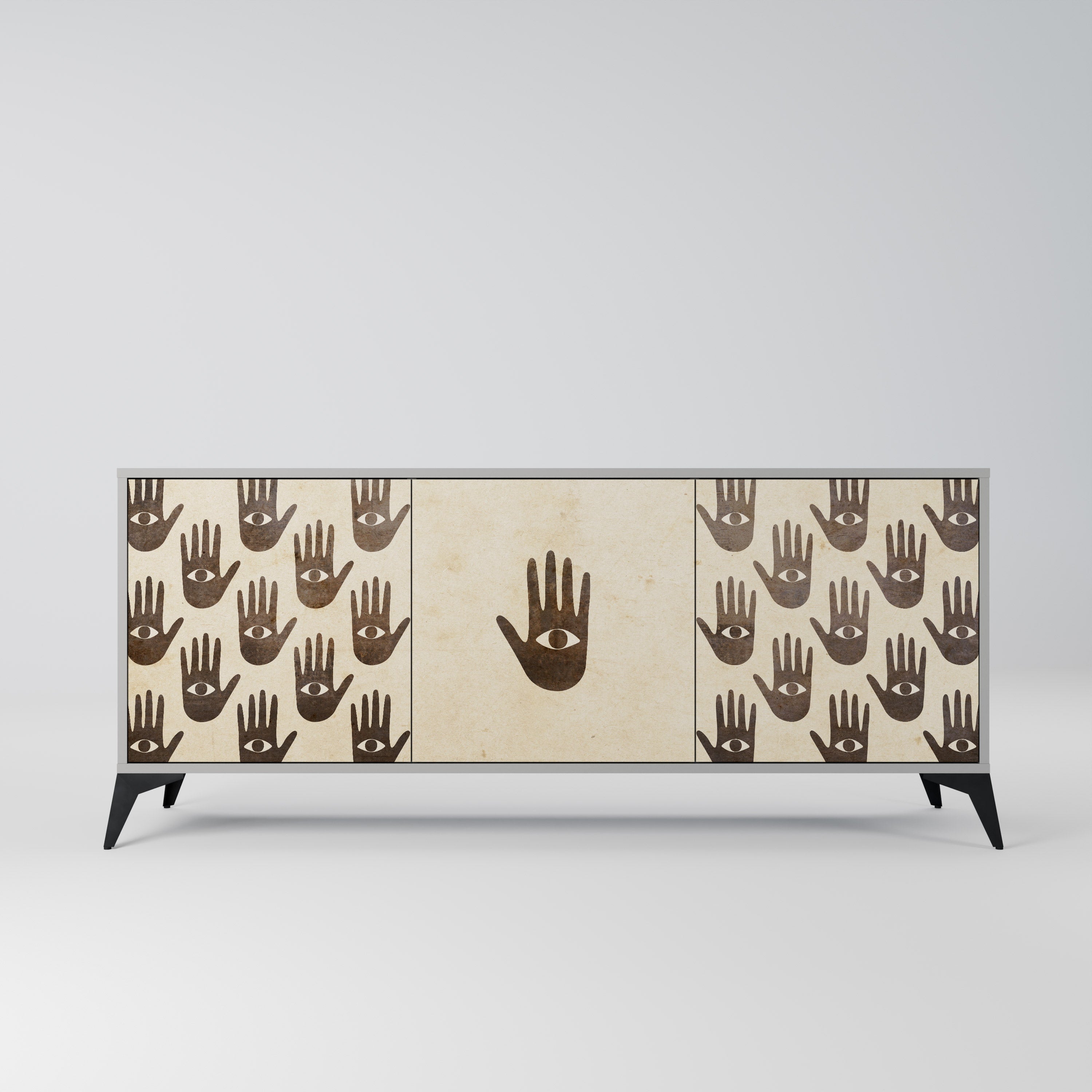 SEE MORE 3-Door Sideboard in Grey Finish