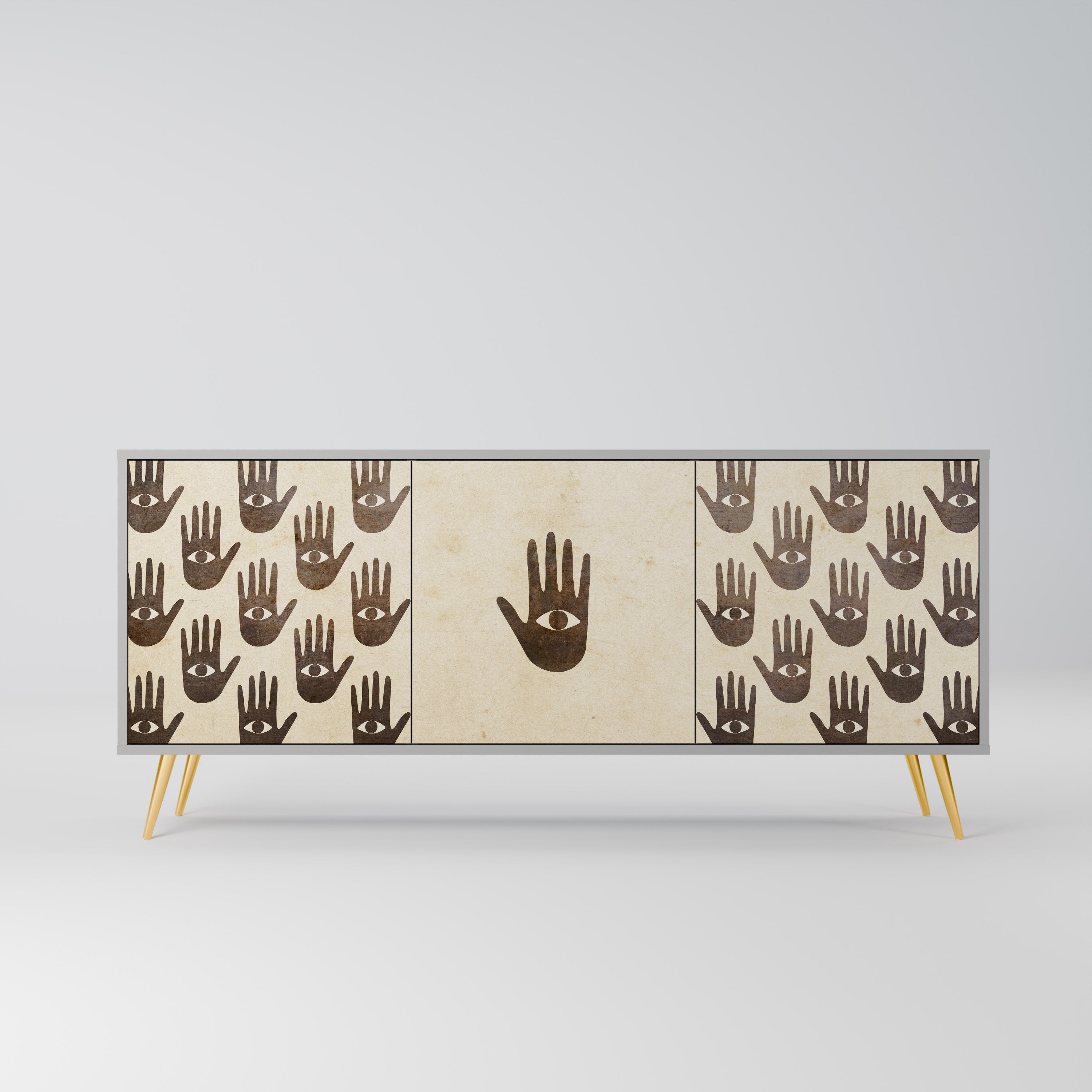 SEE MORE 3-Door Sideboard in Grey Finish