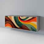 COLORFUL STRANDS Sideboard mit 3 Türen in Grau