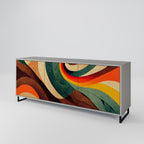COLORFUL STRANDS Sideboard mit 3 Türen in Grau
