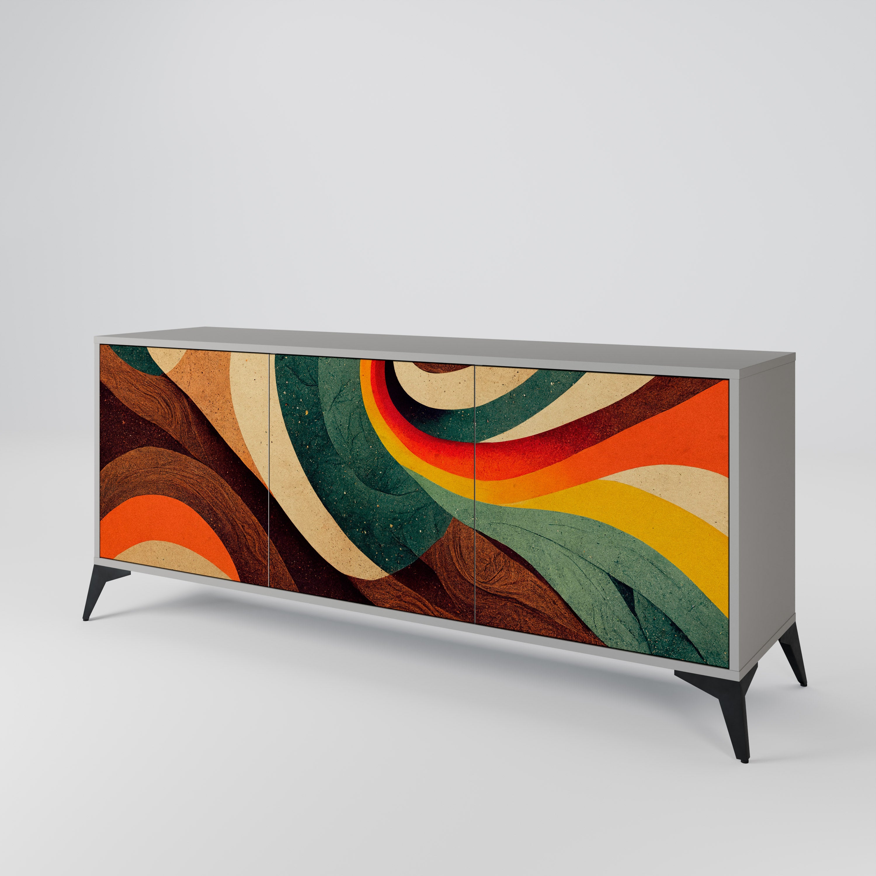 COLORFUL STRANDS 3-Door Sideboard