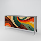 COLORFUL STRANDS Sideboard mit 3 Türen in Grau