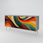 COLORFUL STRANDS Sideboard mit 3 Türen in Grau