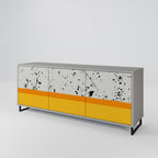 DYED BY ORANGE 3-Door Sideboard in Grey Finish