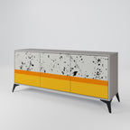 DYED BY ORANGE 3-Door Sideboard in Grey Finish