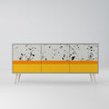 DYED BY ORANGE 3-Door Sideboard in Grey Finish