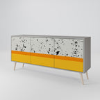 DYED BY ORANGE 3-Door Sideboard in Grey Finish