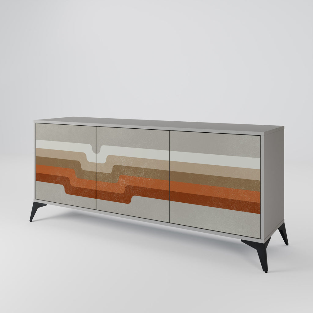 PECULIAR TRAIL Sideboard mit 3 Türen in grauer Ausführung