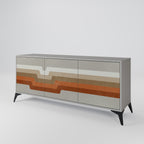 PECULIAR TRAIL 3-Door Sideboard in Grey Finish