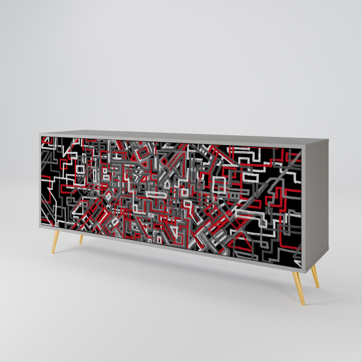 BROKEN LINES 3-türiges Sideboard