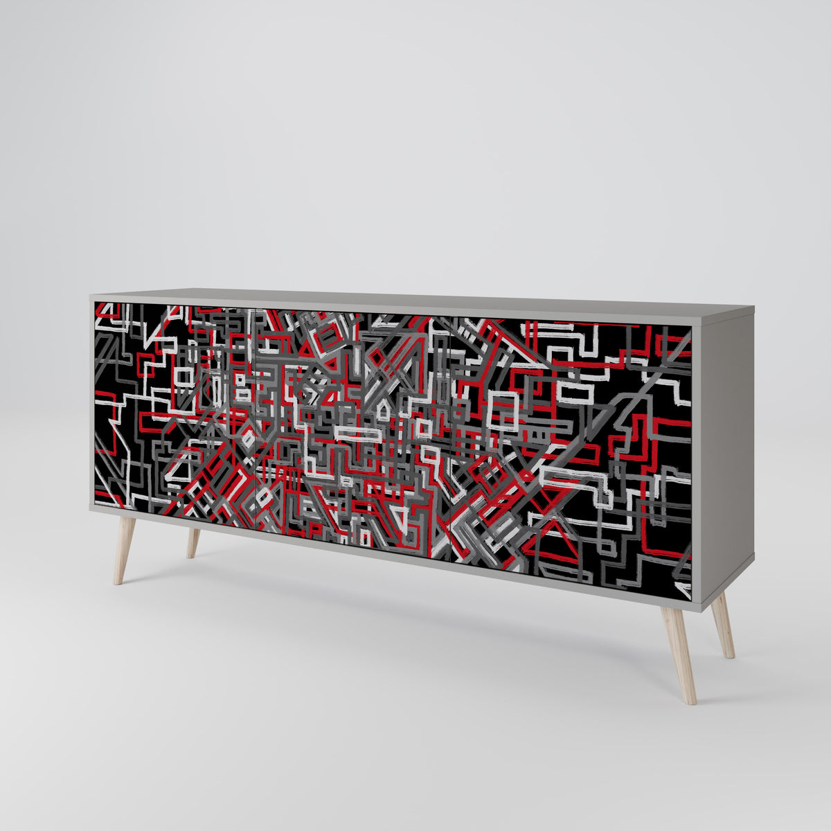 BROKEN LINES 3-türiges Sideboard