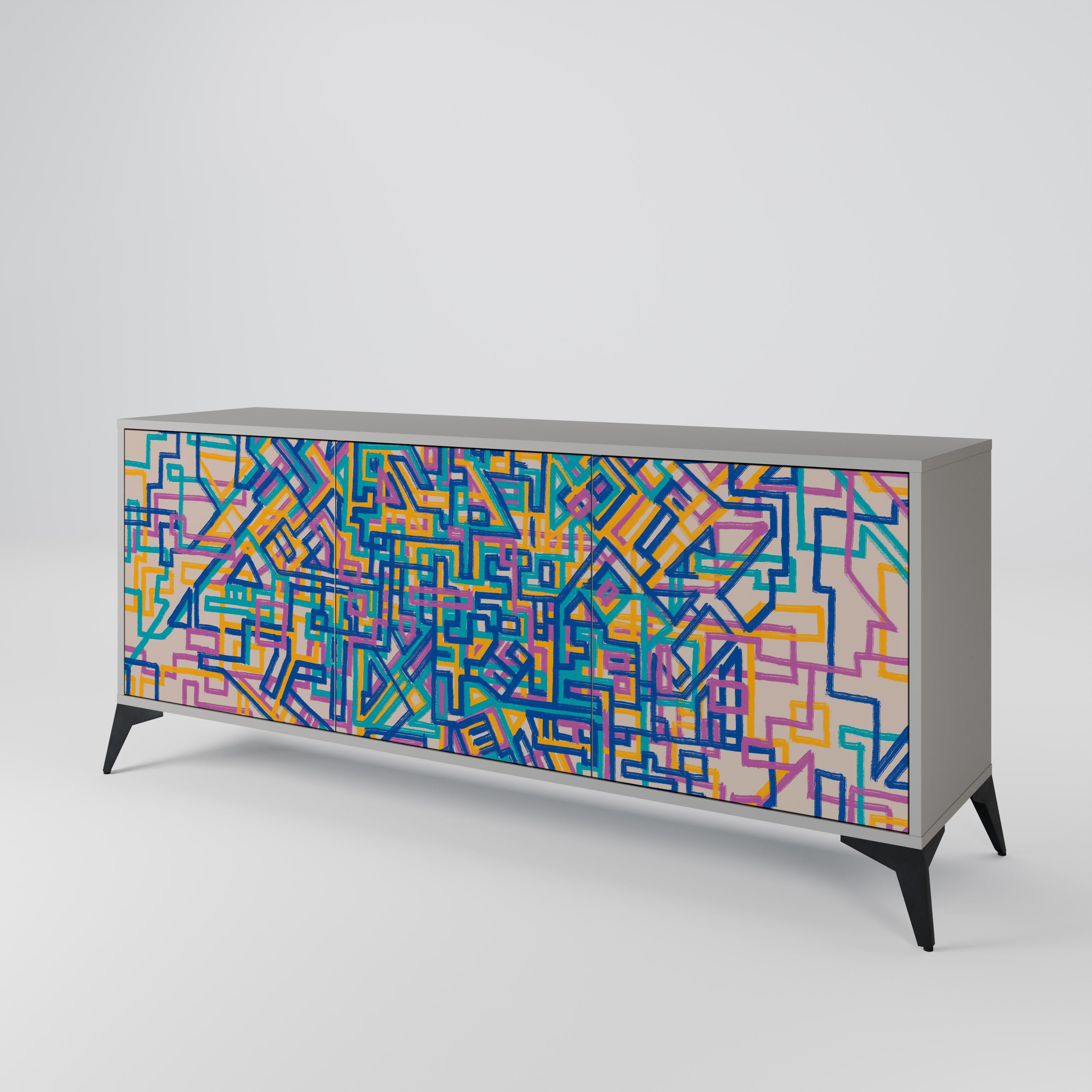 MEMORIES MAP 3-Door Sideboard