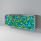 NOSTALGIC MEMORIES Sideboard mit 3 Türen in Grau