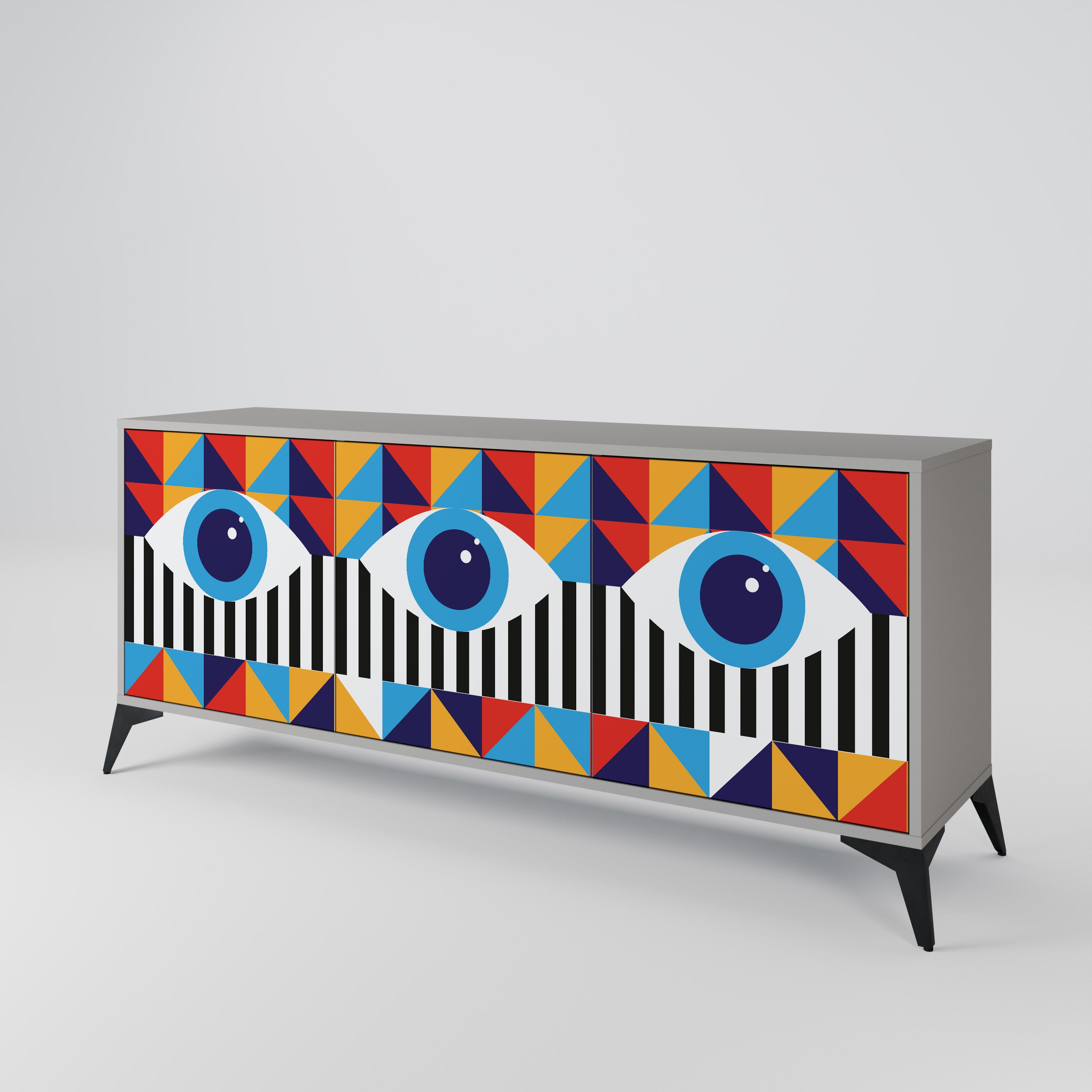 ABSTRACTION AND GEOMETRY 3-Door Sideboard
