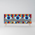 ABSTRACTION AND GEOMETRY Sideboard mit 3 Türen in Grau