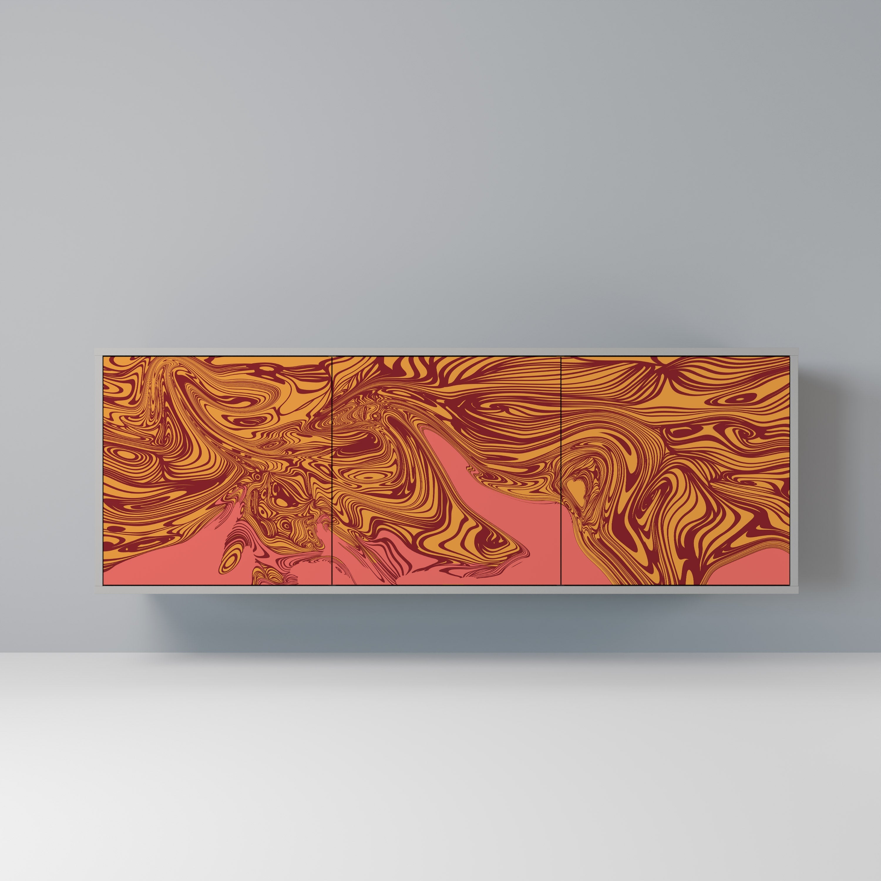 FLOATING THOUGHTS 3-Door Sideboard in Grey Finish