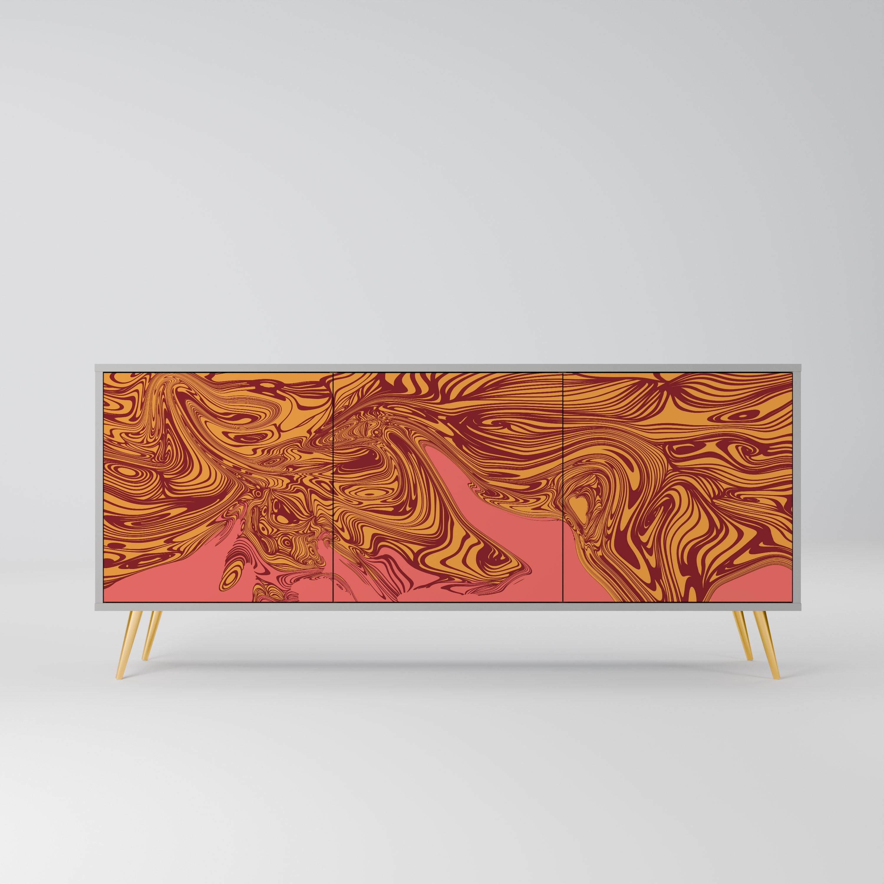 FLOATING THOUGHTS 3-Door Sideboard in Grey Finish
