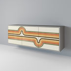 EXCEPTIONAL STREAM Sideboard mit 3 Türen in Grau