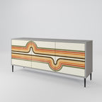 EXCEPTIONAL STREAM Sideboard mit 3 Türen in Grau