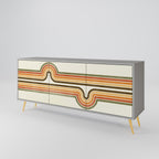 EXCEPTIONAL STREAM Sideboard mit 3 Türen in Grau