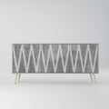SOLID ZIG ZAG Sideboard mit 3 Türen in Grau