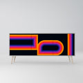 BLINDED BY THE LIGHTS Sideboard mit 3 Türen in Grau