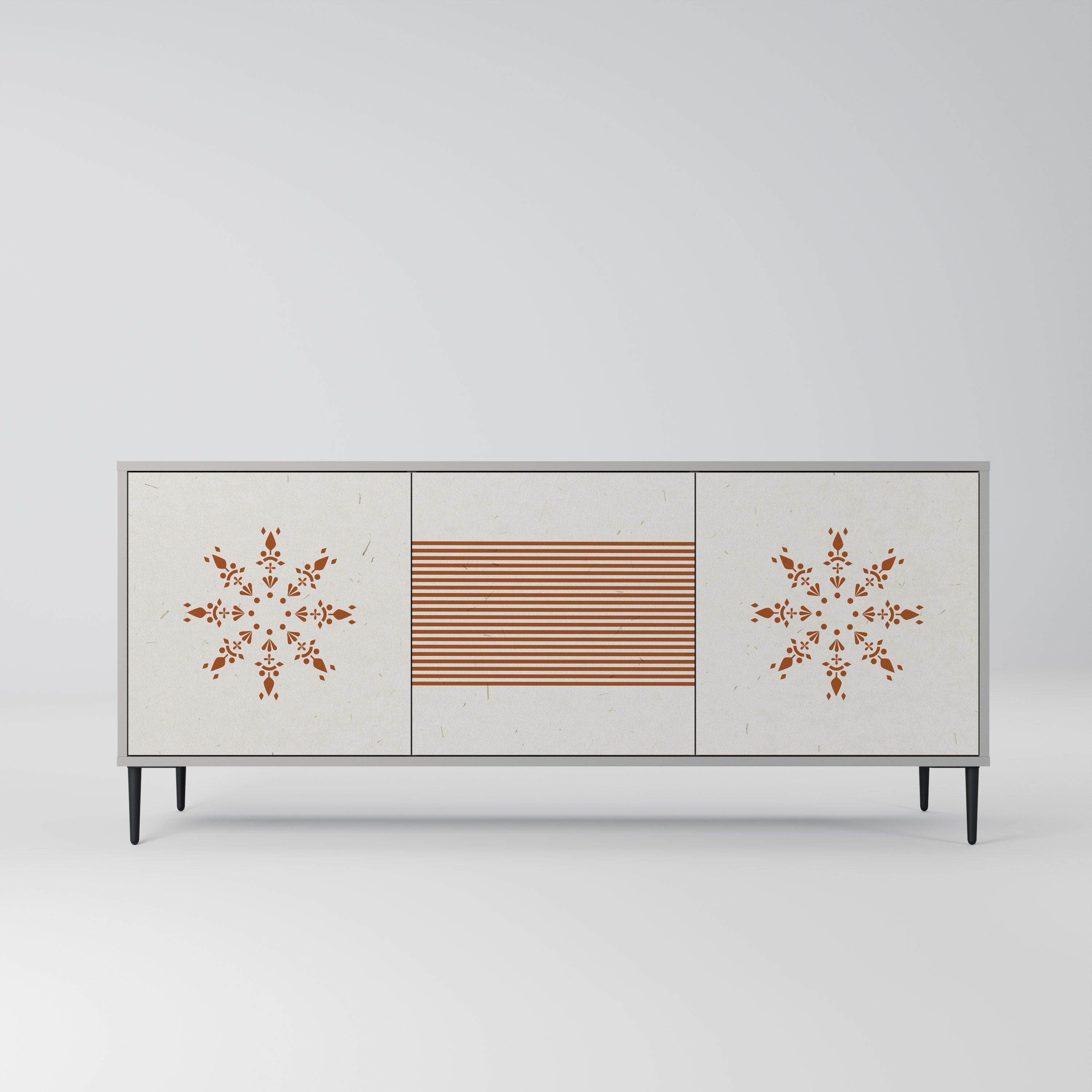 DAILY HARMONY 3-Door Sideboard in Grey Finish