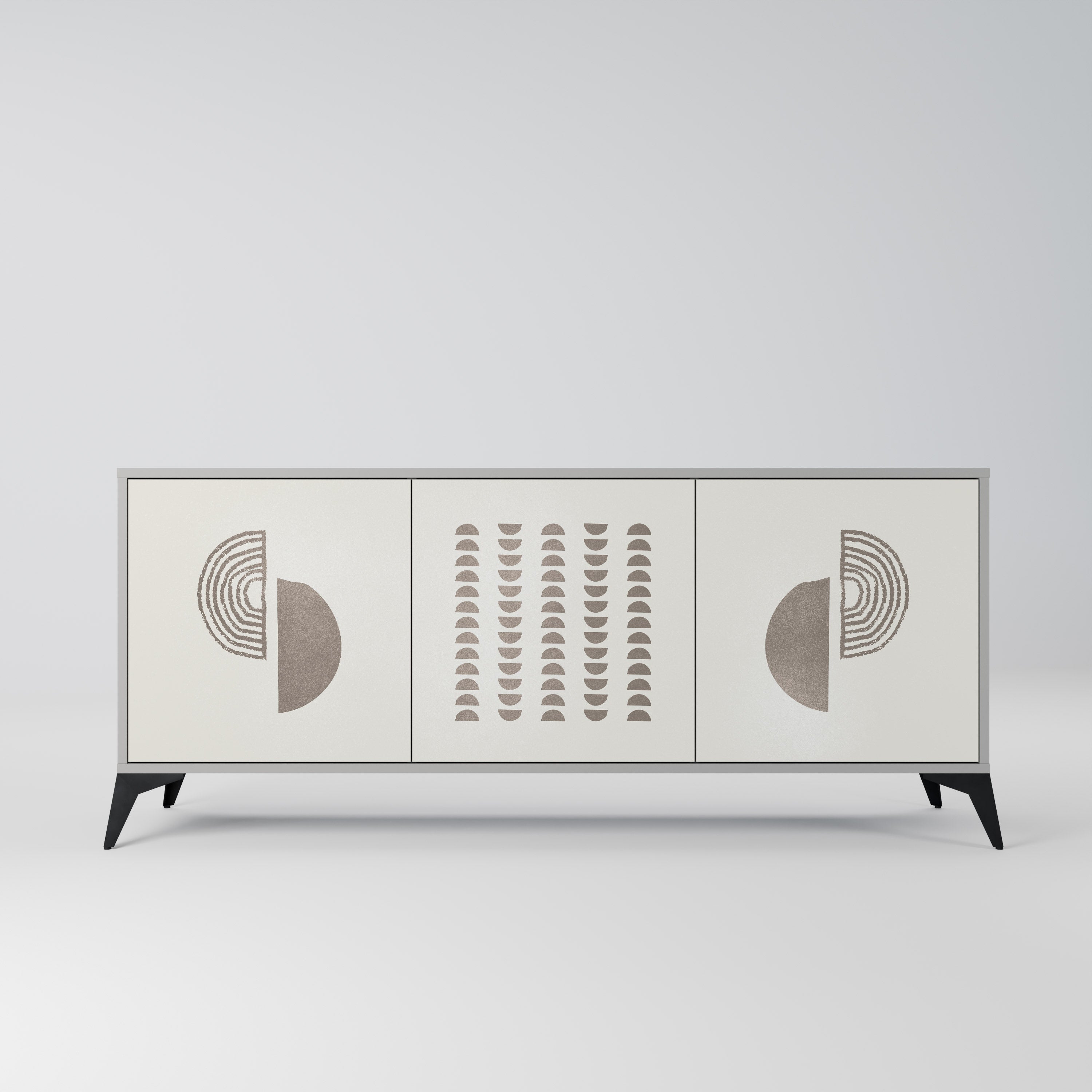 HARMONY ESSENCE 3-Door Sideboard in Grey Finish