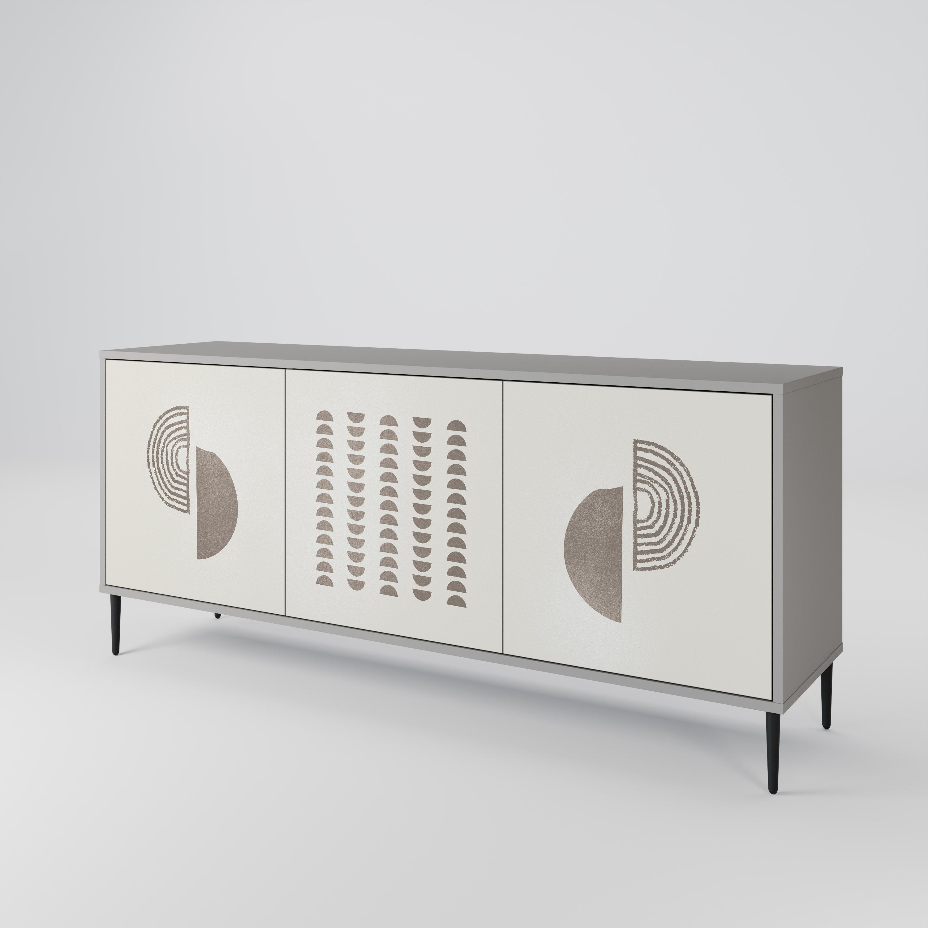 HARMONY ESSENCE 3-Door Sideboard in Grey Finish