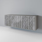 WAVES OF CONCRETE Sideboard mit 3 Türen in Grau