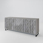 WAVES OF CONCRETE Sideboard mit 3 Türen in Grau