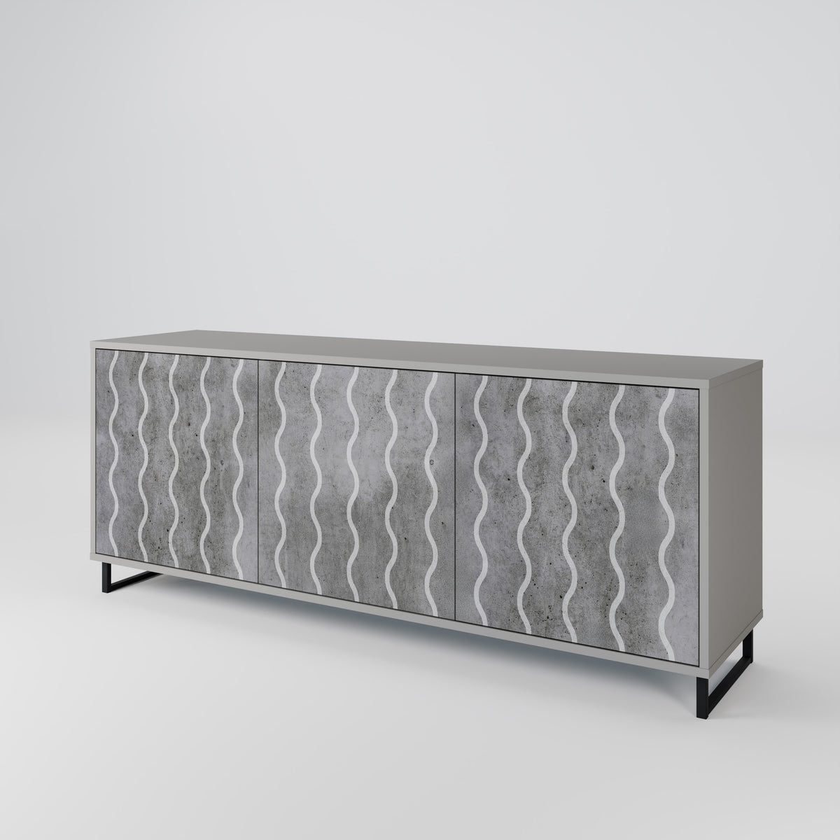WAVES OF CONCRETE 3-türiges Sideboard