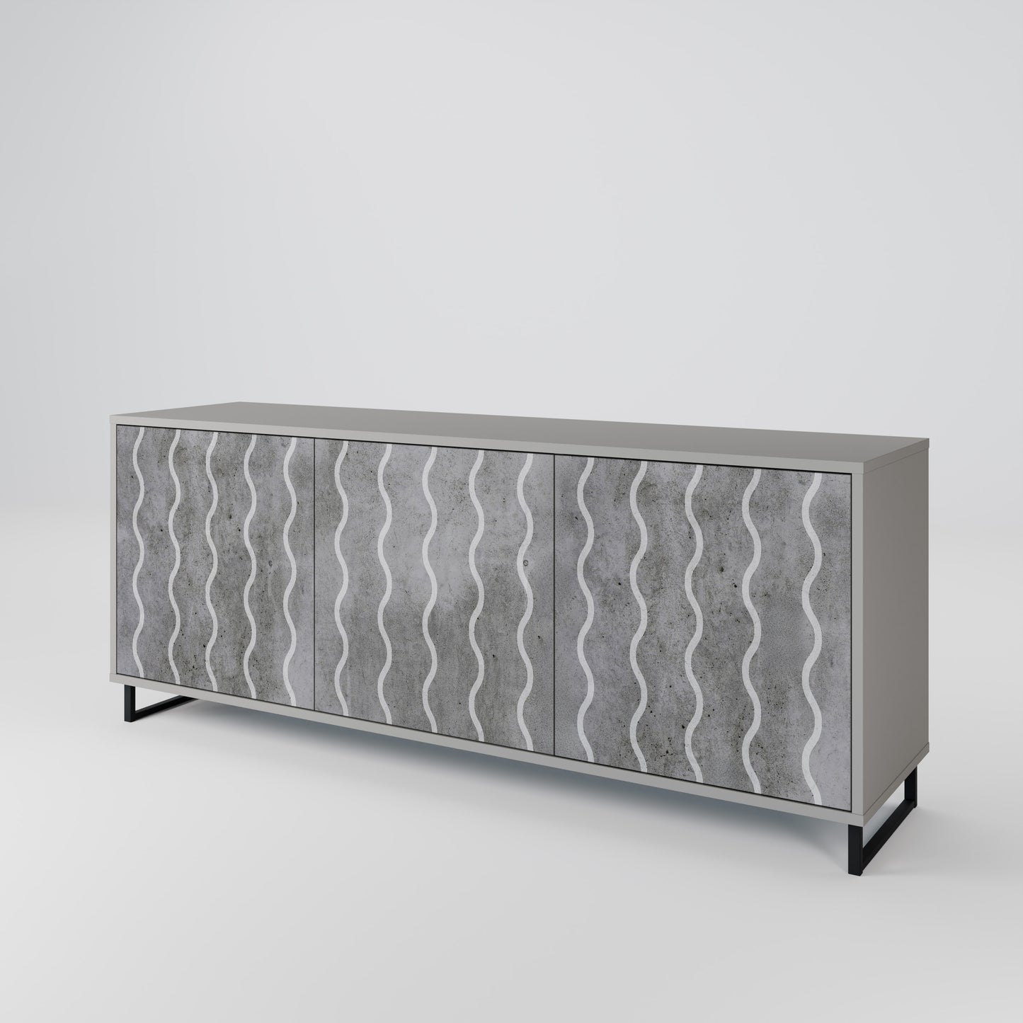 WAVES OF CONCRETE 3-türiges Sideboard