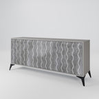 WAVES OF CONCRETE Sideboard mit 3 Türen in Grau