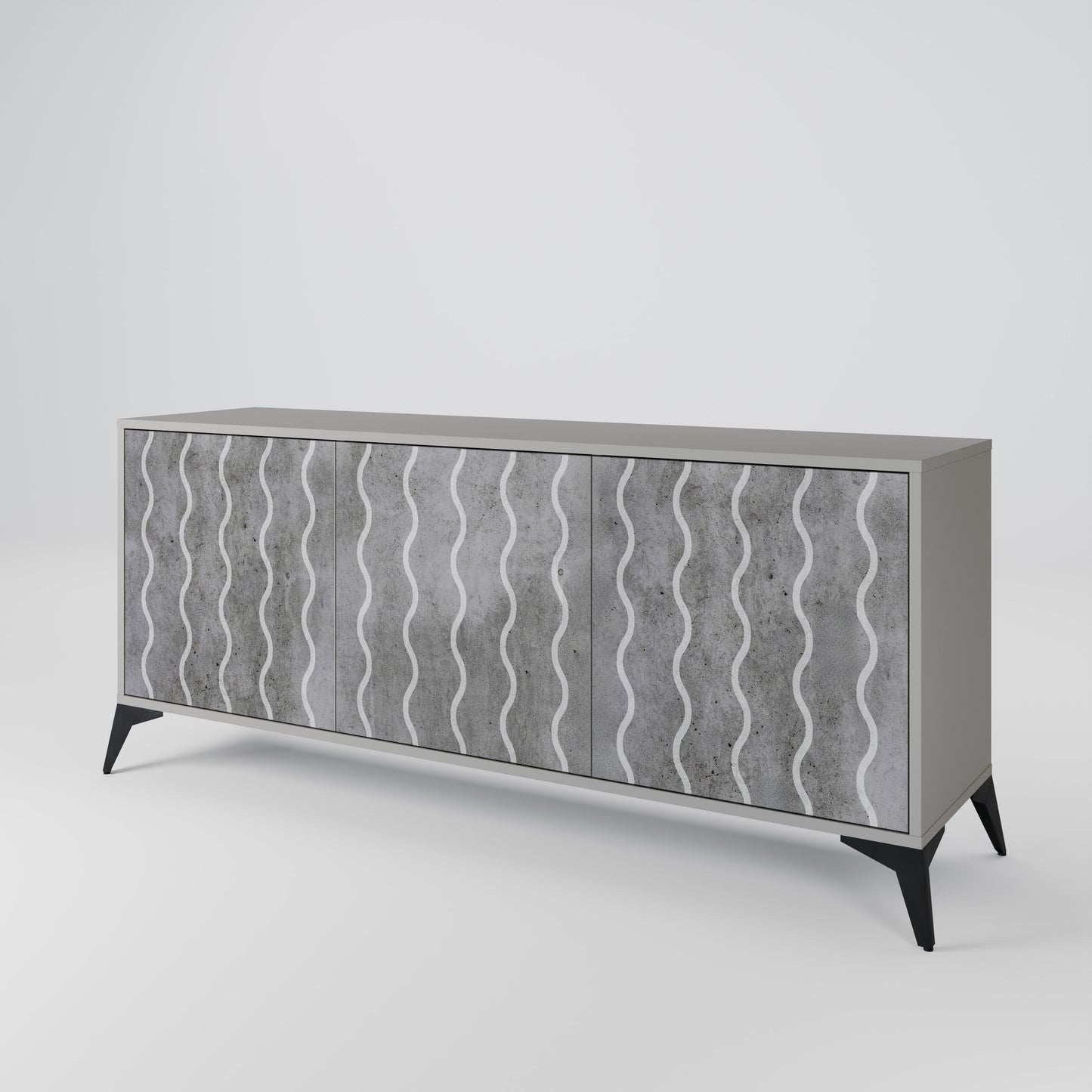 WAVES OF CONCRETE 3-türiges Sideboard