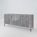 WAVES OF CONCRETE Sideboard mit 3 Türen in Grau
