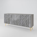 WAVES OF CONCRETE Sideboard mit 3 Türen in Grau