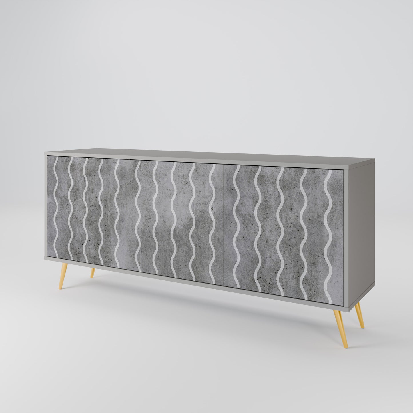WAVES OF CONCRETE 3-türiges Sideboard