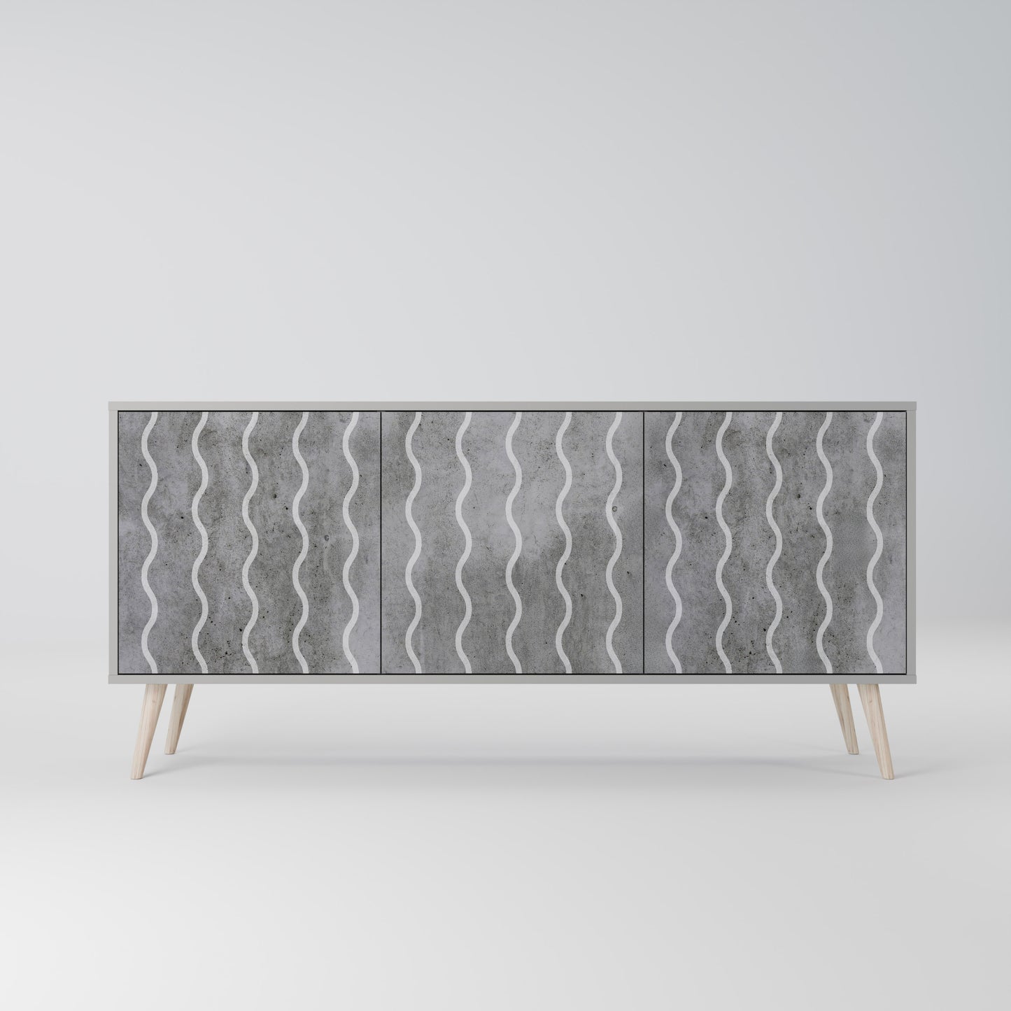 WAVES OF CONCRETE 3-türiges Sideboard