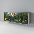 VIRGIN FOREST WITH SUNSET Sideboard mit 3 Türen in Grau